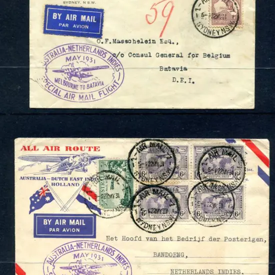 1931 (22nd May) ditto but pair of covers, first ...