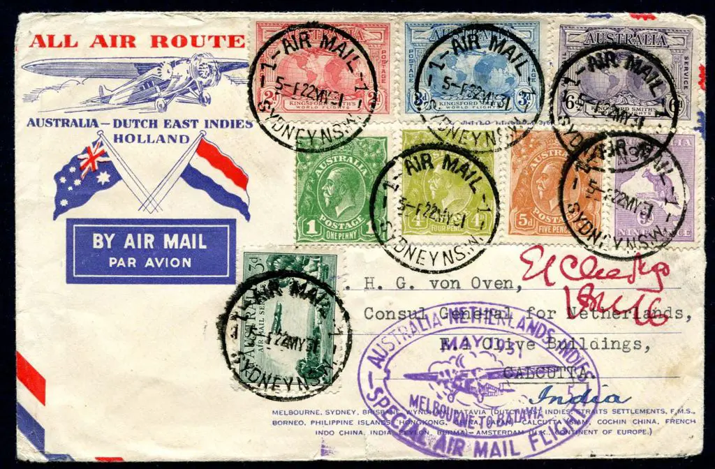 1931 (22nd May) Australia to Calcutta intermediate ... Image 1++