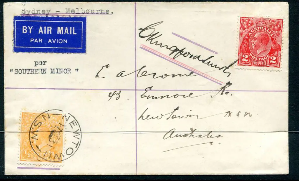 1931 (21st Sept) Sydney to Melbourne intermediate ... Image 1++