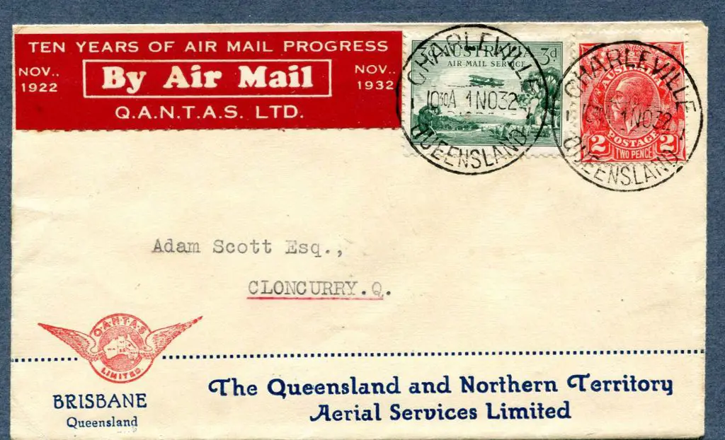 1931 (1st Nov) Charleville to Cloncurry Qantas ... Image 1++