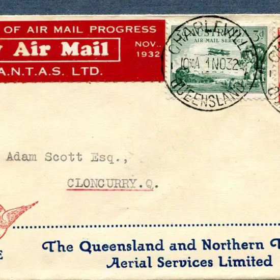 1931 (1st Nov) Charleville to Cloncurry Qantas ...