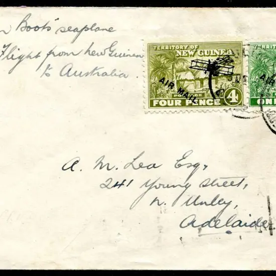 1931 (11th Nov) Port Moresby to Brisbane cover ...