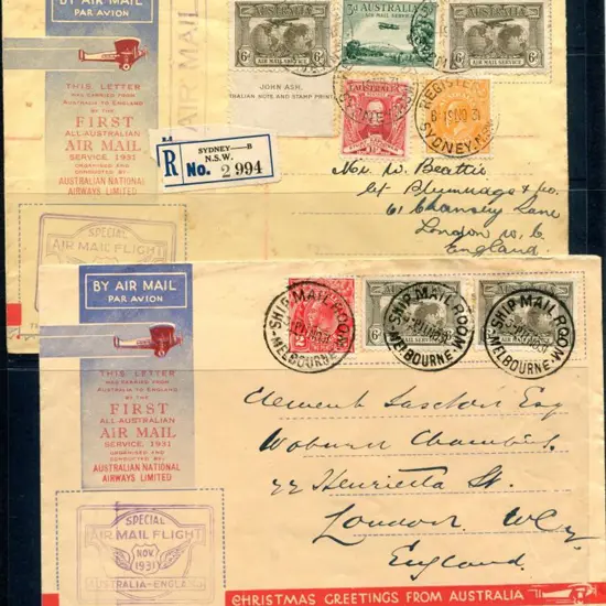 1931 (19th Nov) ditto but x 4, each with a pair of ...