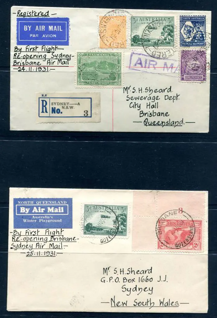 1931 (24th Nov) Sydney to Brisbane & return New ... Image 1++