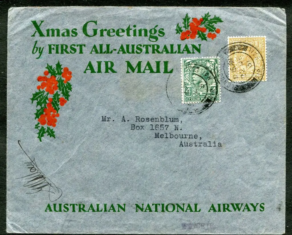 1932 (7th Jan) ditto but with 4d & 1/- KGV tied by ... Image 1++