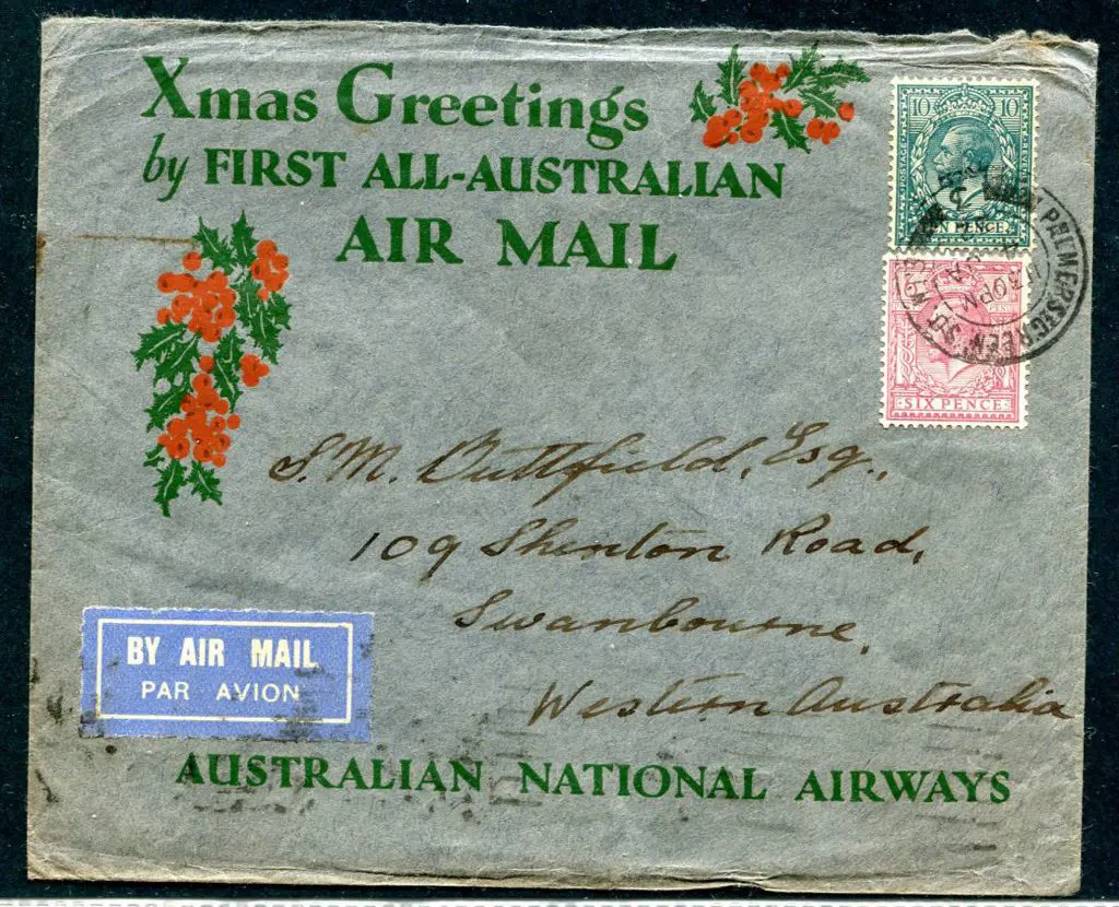 1932 (7th Jan) ditto but with 6d & 10d KGV tied by ... Image 1++