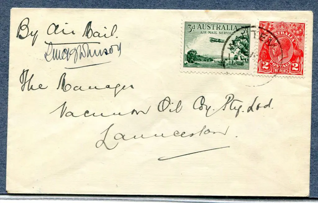 1932 (7th June) Whitemark to Launceston with 2d ... Image 1++