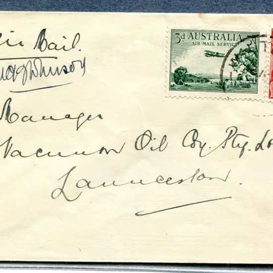 1932 (7th June) Whitemark to Launceston with 2d ...