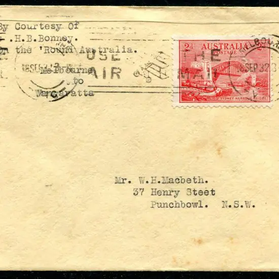 1932 (15th Aug) Melbourne to Wangaratta ...