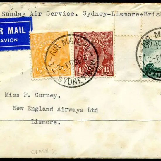 1932 (18th Sept) Sydney to Lismore New England ...