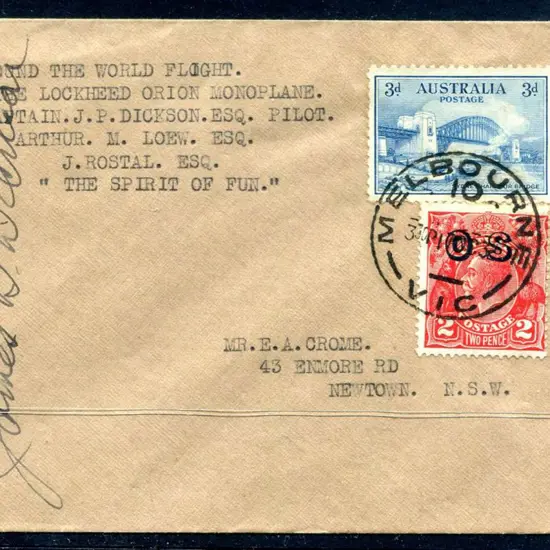 1932 (15th Oct) Sydney to Melbourne intermediate ...