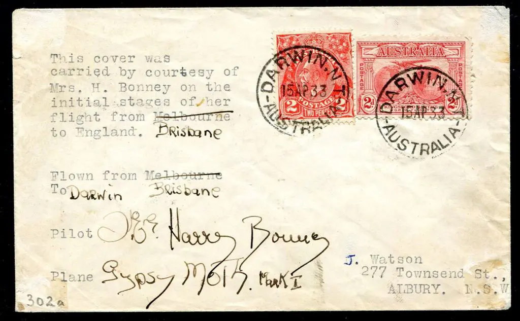 1933 (10th Apr) Brisbane to Darwin intermediate ... Image 1++