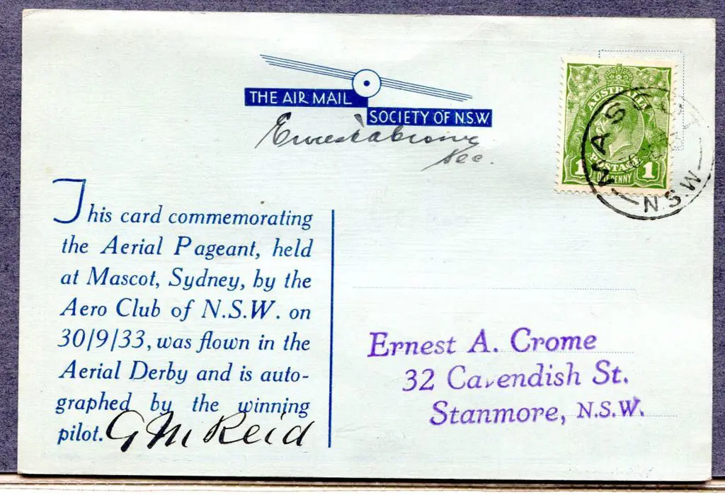1933 (30th Sept) ditto & also signed by G M Reid. ... Image 1++
