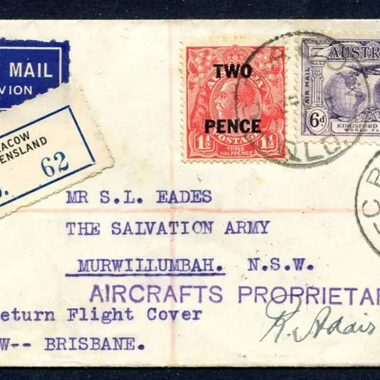 1934 (4th Feb) ditto but addressed to Murwillumbah ...