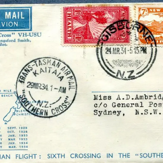 1934 (29th Mar) ditto but with 7d Airmail & 1d ...