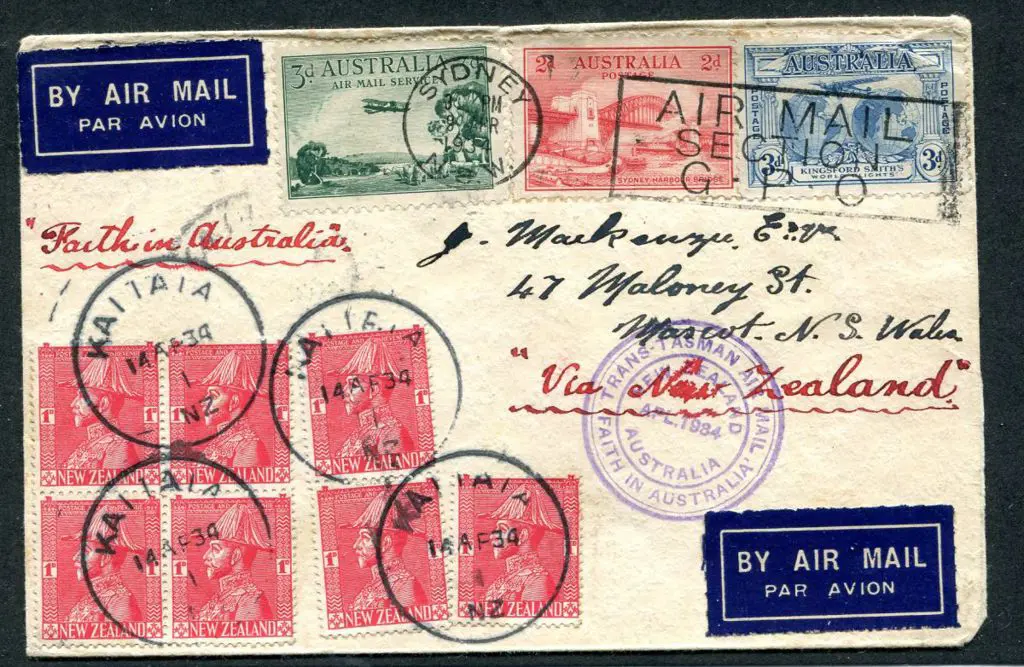 1934 (10th-14th Apr) ditto & return per "Faith in ... Image 1++