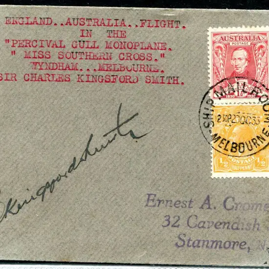 1934 (8th May) Wyndham to Melbourne intermediate ...