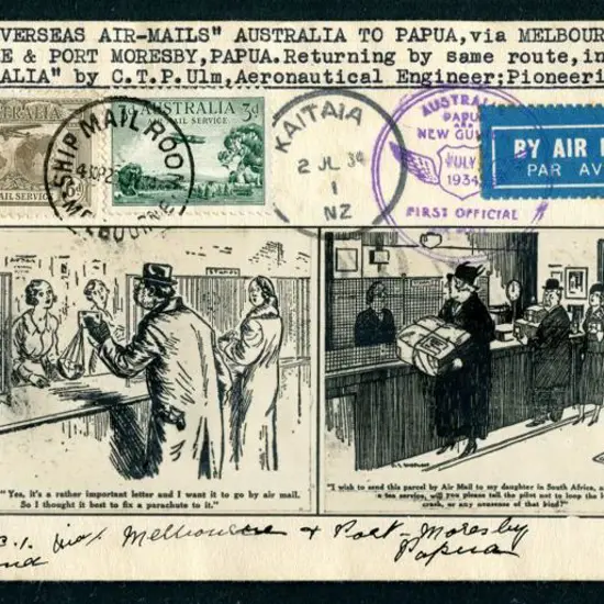 1934 (2nd July) ditto but to Papua & return all on ...