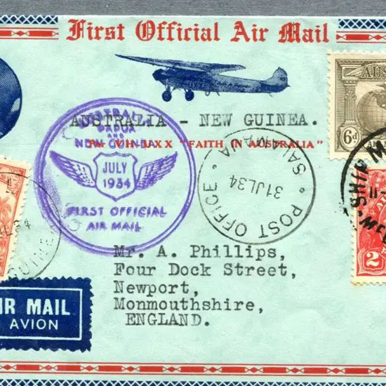 1934 (24th July) ditto but addressed to Newport, ...