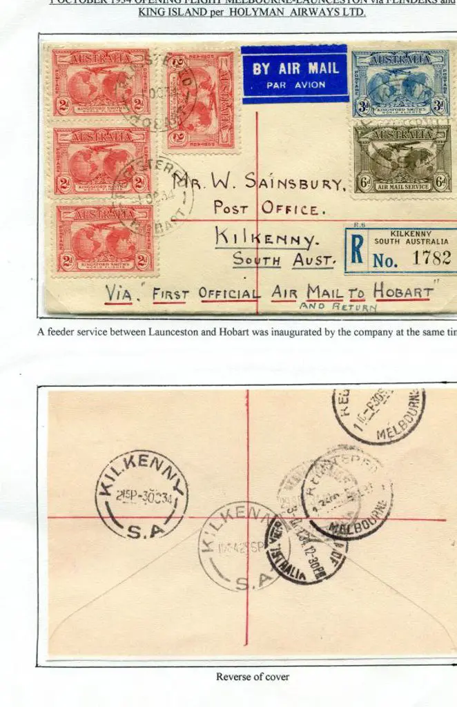 1934 (1st Oct) Hobart to Melbourne via Launceston ... Image 1++