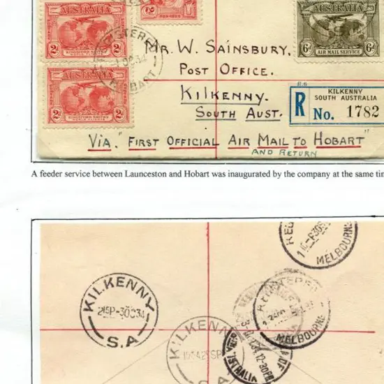 1934 (1st Oct) Hobart to Melbourne via Launceston ...