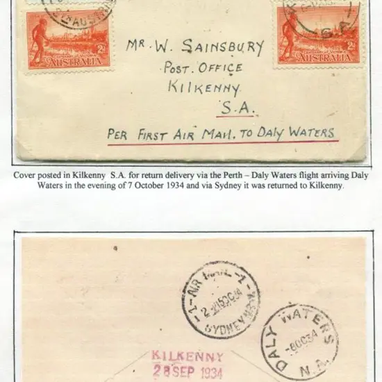1934 (3rd Oct) Perth to Daly Waters by MMA. Posted ...