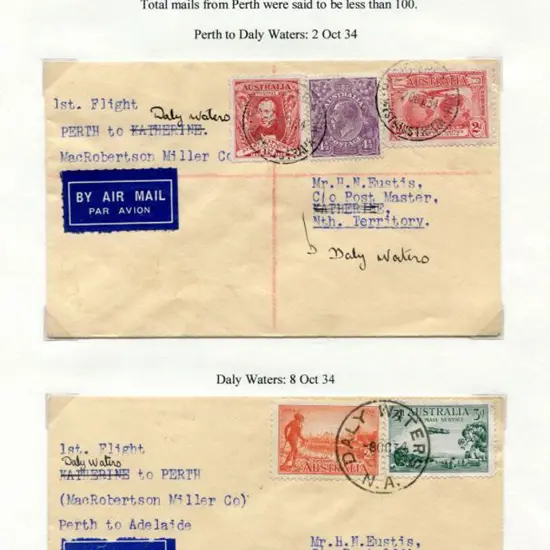 1934 (3rd Oct) ditto & again both Eustis typed ...