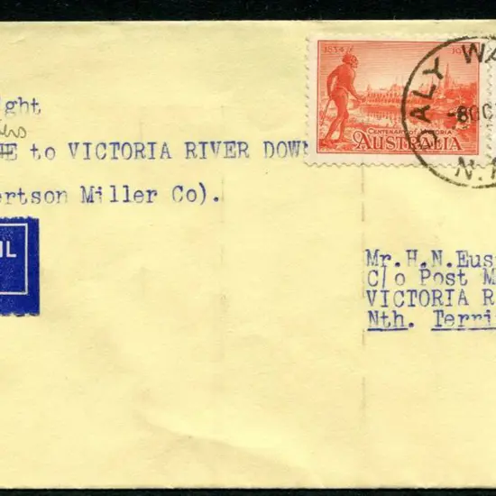 1934 (3rd Oct) Daly Waters to Victoria River Downs ...