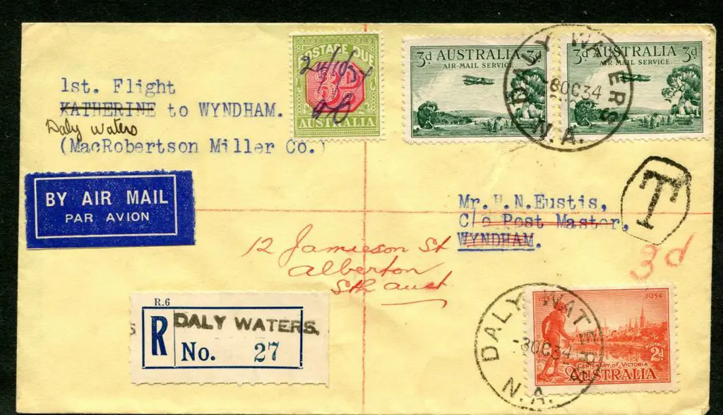 1934 (3rd Oct) Daly Waters to Wyndham with ... Image 1++
