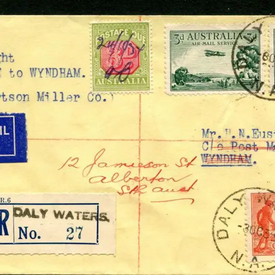 1934 (3rd Oct) Daly Waters to Wyndham with ...