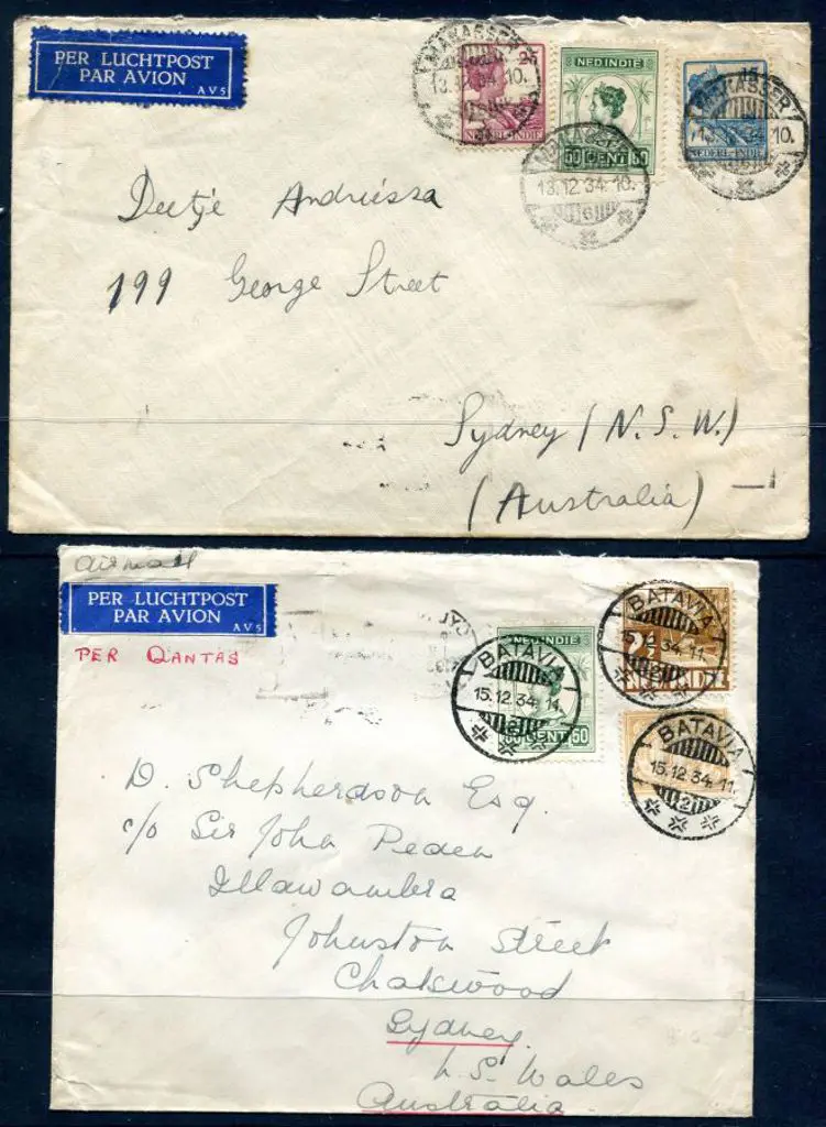 1934 (8th Dec) Netherlands East Indies to ... Image 1++