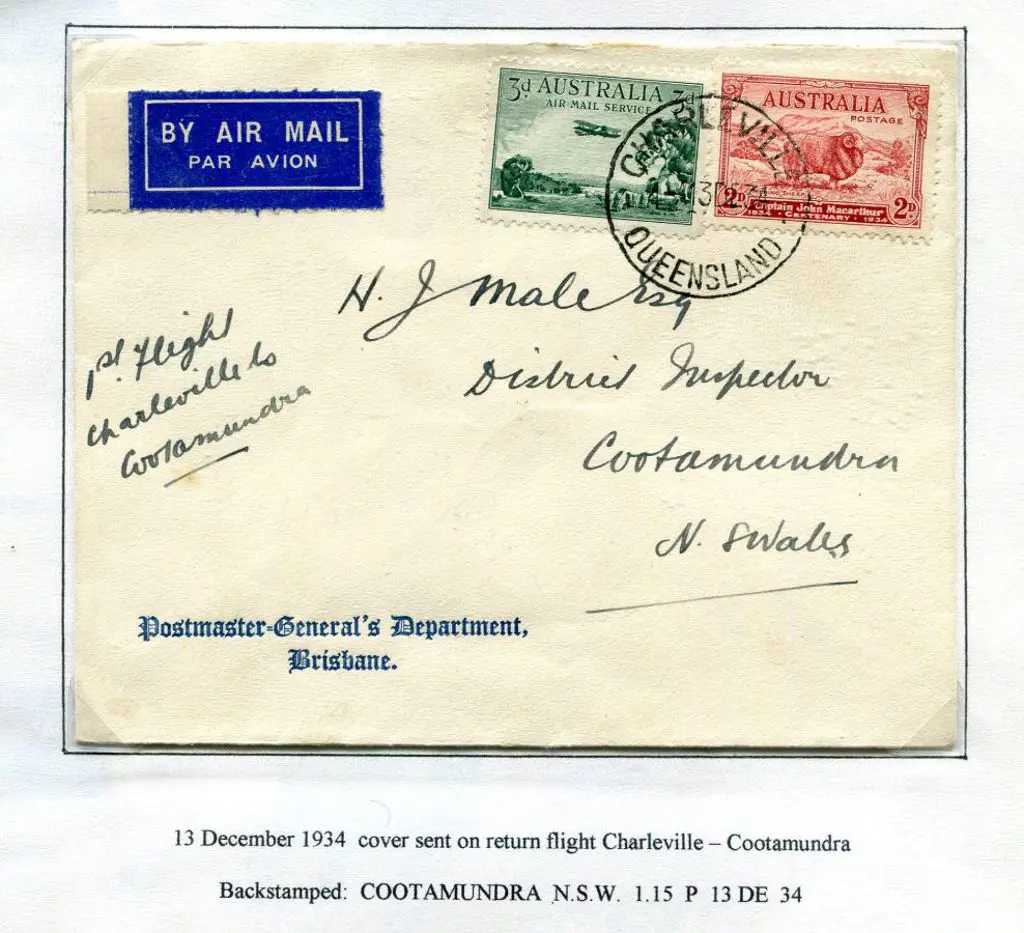1934 (10th Dec) Charleville to Cootamundra, ... Image 1++