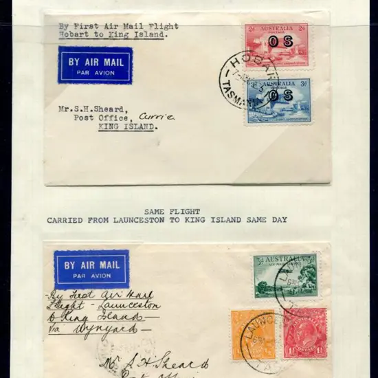 1935 (4th Feb) Hobart to Currie (King Island) & ...