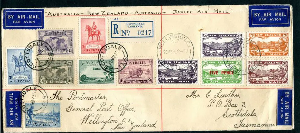 1935 (15th May) Australia to New Zealand & return ... Image 1++