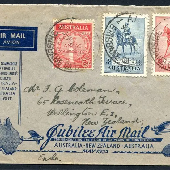 1935 (15th May) Australia to NZ Jubilee Air Mail ...