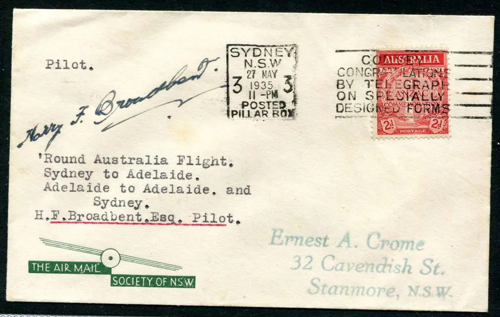 1935 (17th-20th May) Record Around Australia ... Image 1++