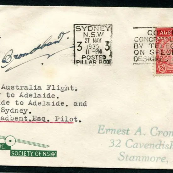 1935 (17th-20th May) Record Around Australia ...