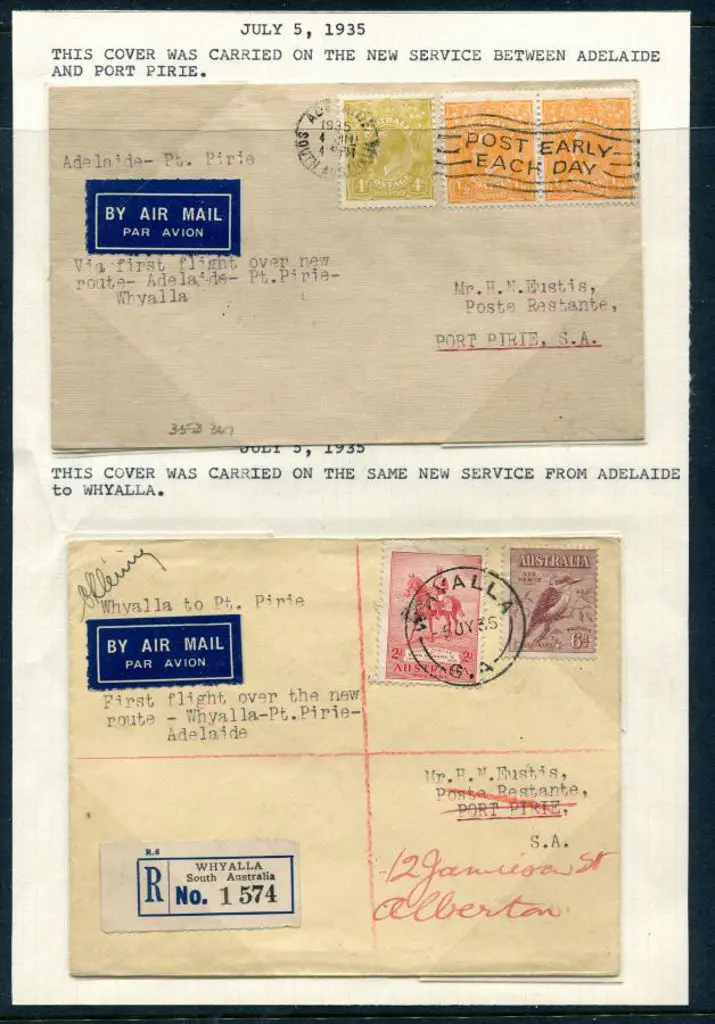 1935 (5th July) Adelaide to Port Pirie & Wyalla to ... Image 1++