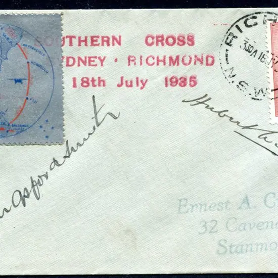 1935 (18th July) Mascot to Richmond on the last ...