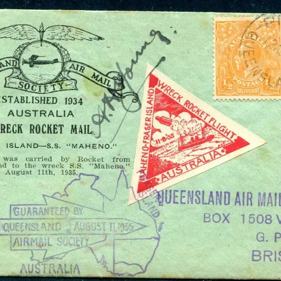 1935 (11th Aug) Fraser Island to the wreck of the ...