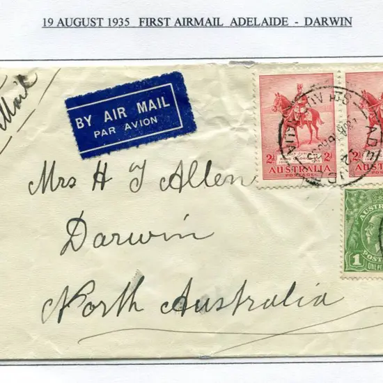 1935 (19th Aug) Adelaide to Darwin by Australian ...