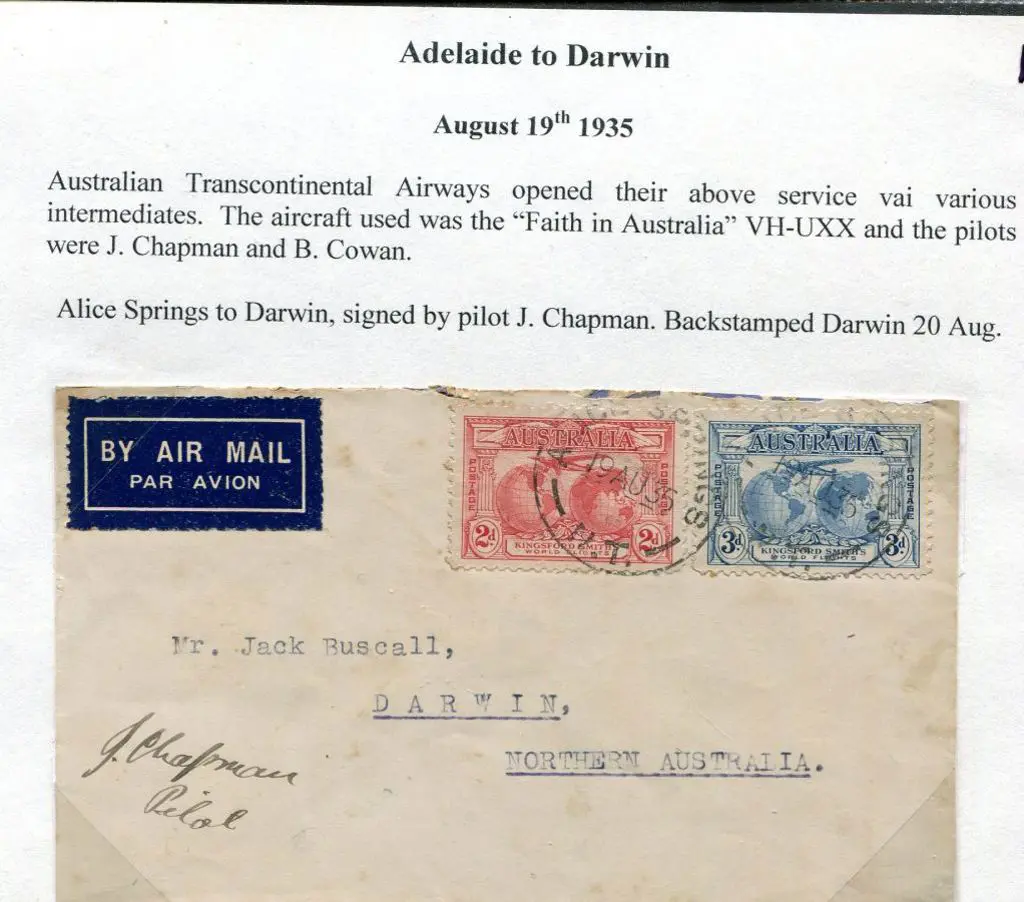 1935 (19th Aug) ditto & return bearing 2d & 3d KS ... Image 1++