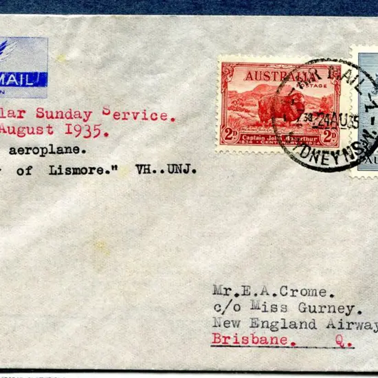 1935 (24th Aug) Sydney to Brisbane by New England ...
