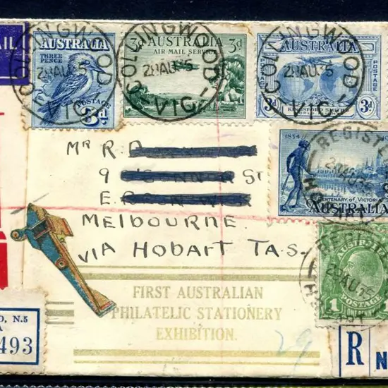1935 (28th Aug) Collingwood Registered cover to ...