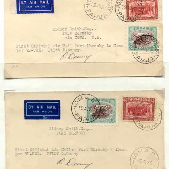 1935 (30th Aug) Port Moresby to Ioma & return ...