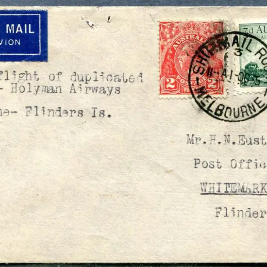 1935 (1st Oct) Melbourne to Launceston via ...