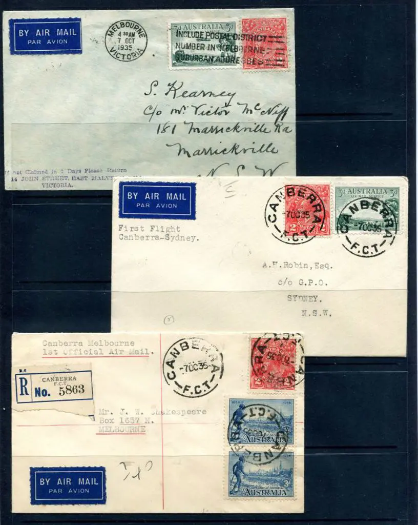 1935 (7th Oct) Melbourne to Sydney flight by ... Image 1++