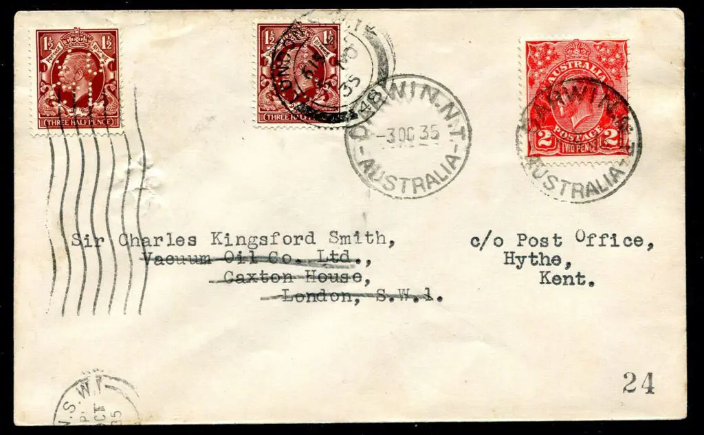 1935 (23rd Oct) England to Italy to England flown ... Image 1++