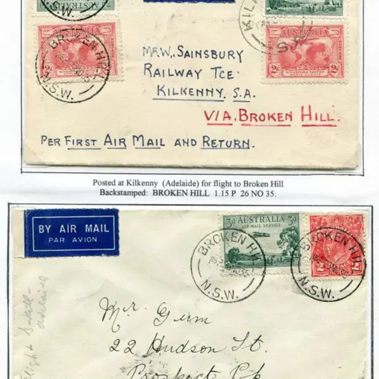 1935 (26th Nov) ditto but also return to Adelaide ...