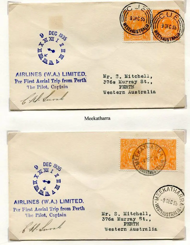 1935 (9th Dec) Meekatharra, Mount Magnet, Cue & ... Image 1++